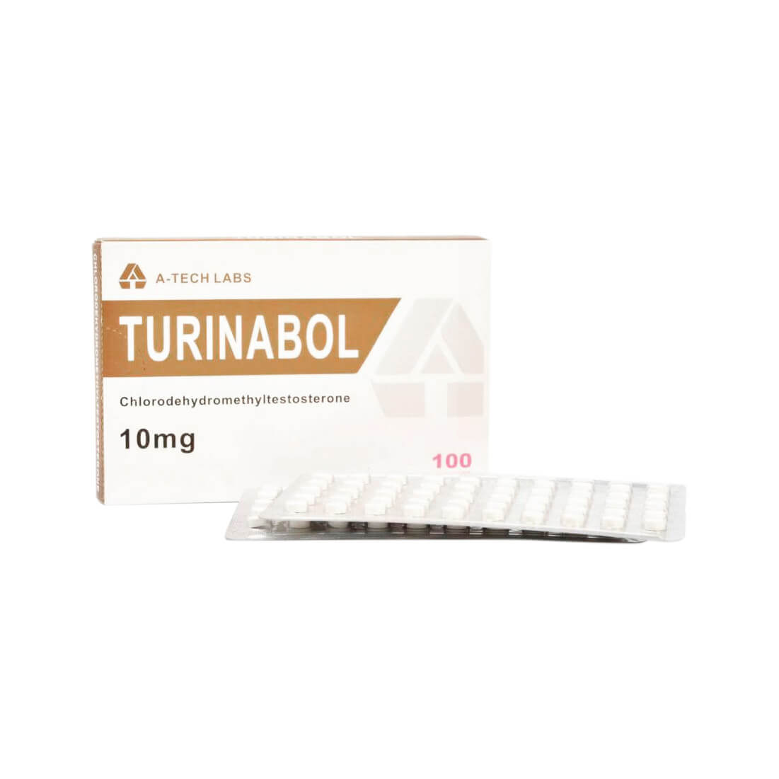 Turinabol (Chlorodehydromethyltestosterone) - A-Tech Labs - 10mg - Box of  100tabs • Top Steroids Online